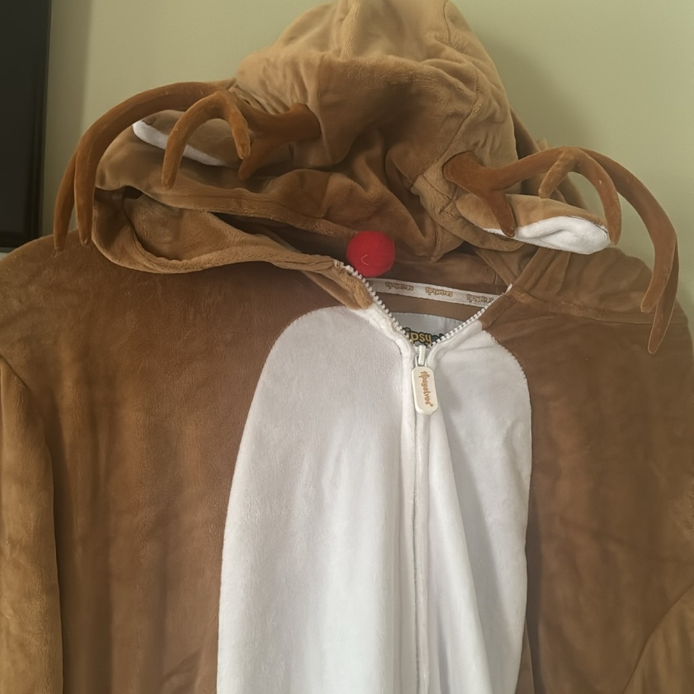 Tipsy Elves Reindeer Costume WOMEN'S RUDOLPH JUMPSUIT Halloween Christmas Medium - Picture 7 of 11